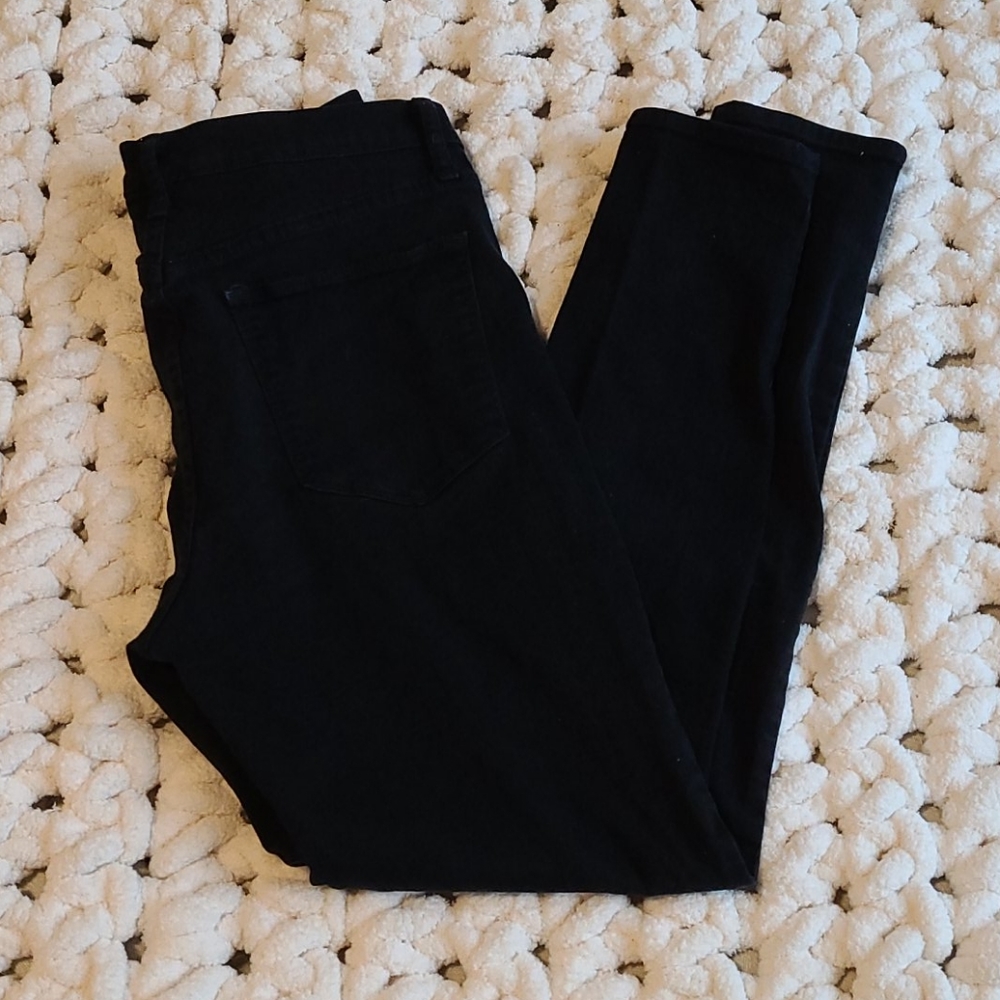Black high rise skinny jeans 31 long